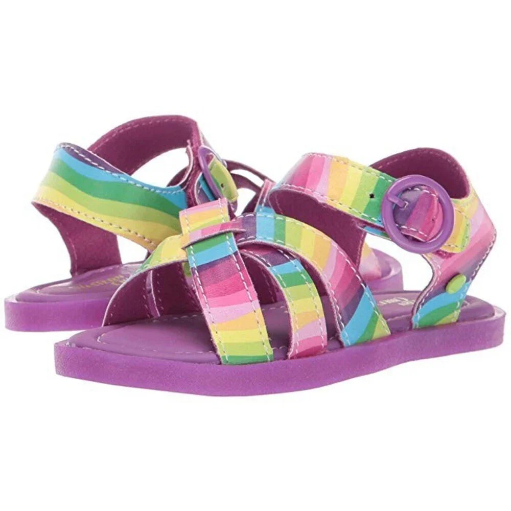 Western Chief Sandbox Sandal Toddler 5 Multi Round Toe Adjustable Strap JOBB2093